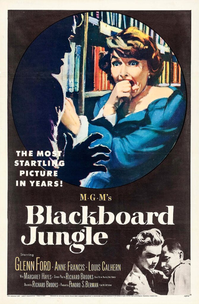 Poster of the 1955-Public Domain film Blackboard Jungle