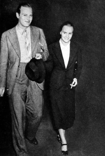 Photo of actor Leif Erickson and actress Frances Farmer