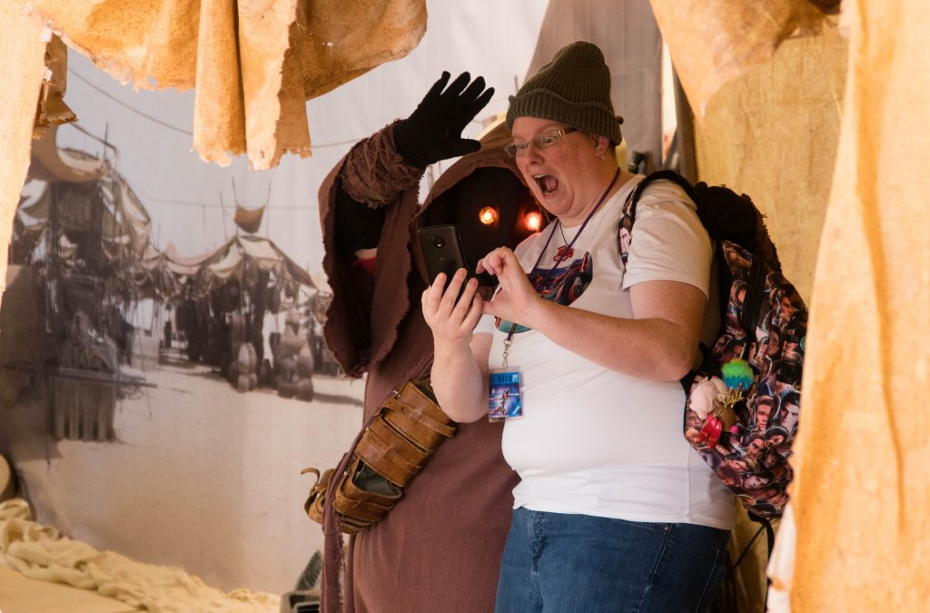 Costumed fan and sci-fi enthusiast