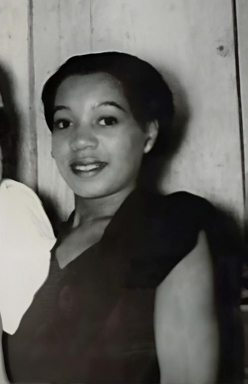 Vintage photo of a smiling African-American woman