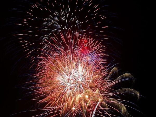 Red and gold fireworks